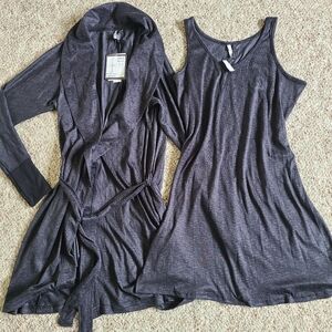 Jaclyn Intimates 2pc Whisperluxe Chemise & Robe Set Size Small